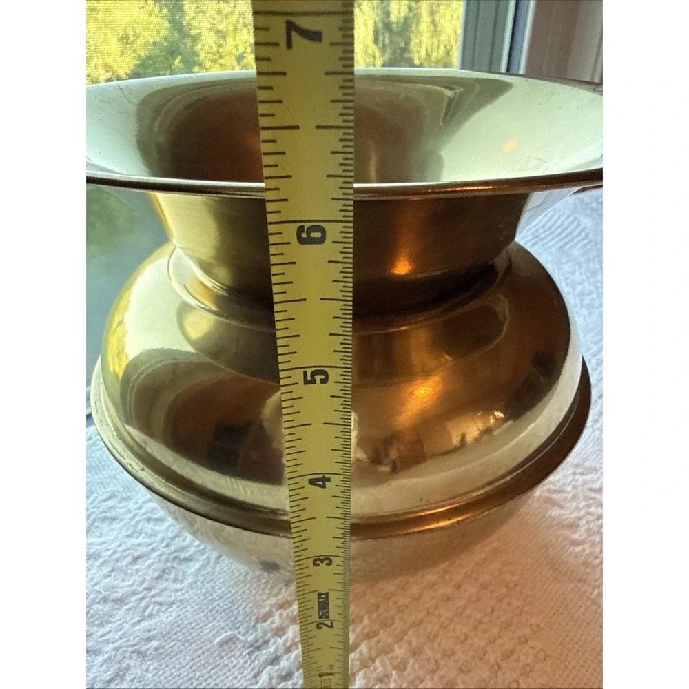VTG  Norleans Brass Spittoon Planter Vase Shelf Decor 6.25